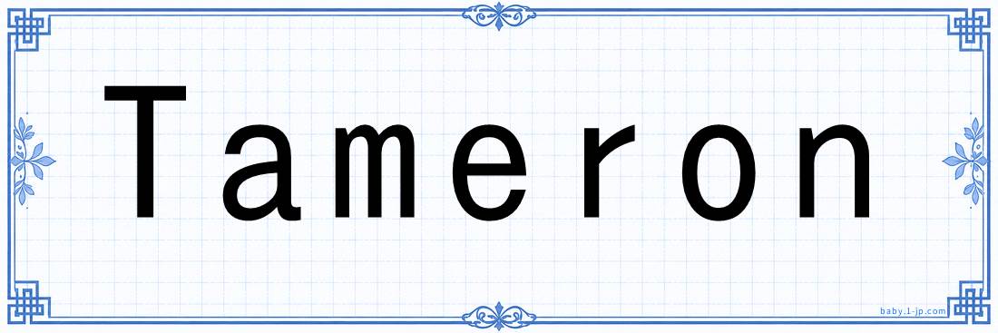 Tameron lettering