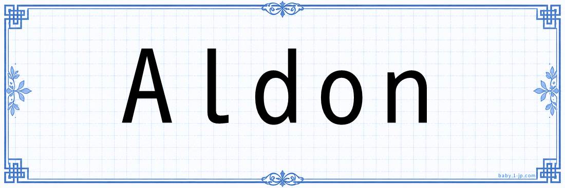Aldon lettering