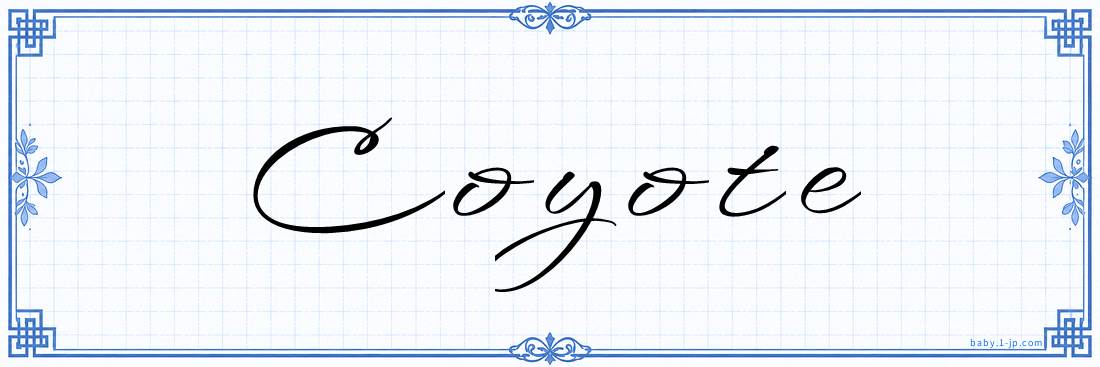 Coyote Calligraphy